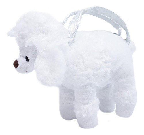 Bolsa Cachorro Poodle Branco 23x23cm - Pelúcia