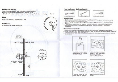 Imagen 3 de 4 de Monomando Para Regadera Negro Mate Acero Inoxidable Rubinett
