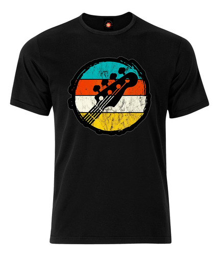 Remera Estampada Varios Diseños Musica Bajo A Colores