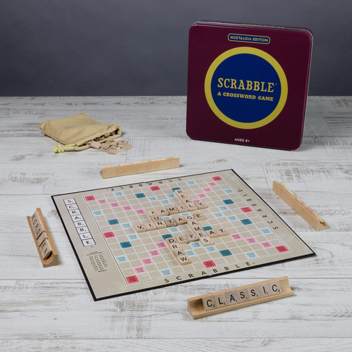 Ws Game Company Scrabble Nostalgia Edition En Lata Coleccion