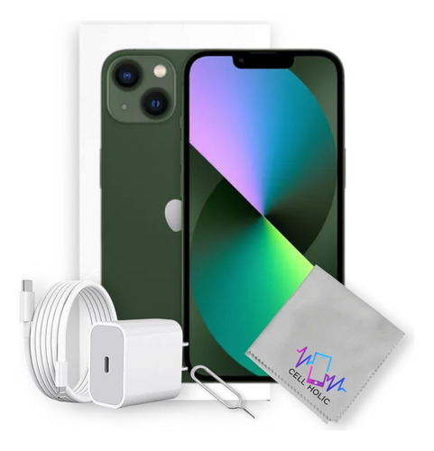 Apple Iphone 13 (128 Gb) - Verde Con Caja Original Verde (Reacondicionado)