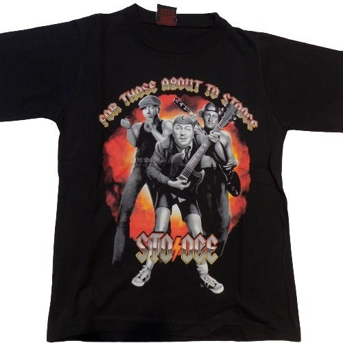 Remera De Los Tres Chiflados Ac/dc Stooges Acdc Que Sea Rock