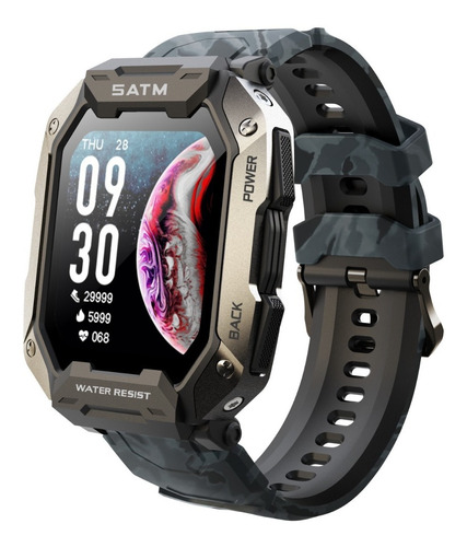 Smartwatch Reloj Inteligente Tank C20 Negro Sumergible 5 Atm