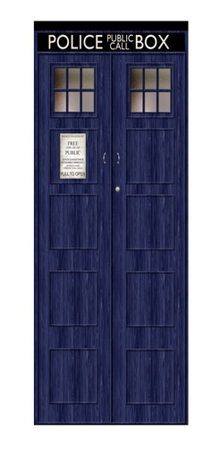 Adesivo De Porta Doctor Who Tardis Public Call Mod. 620