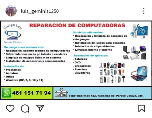Reparación De Computadoras Y Algo Más