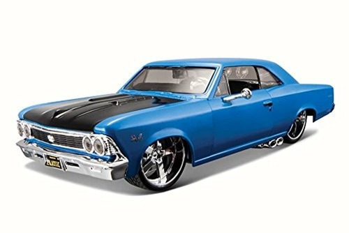 1966 Chevy Chevelle Ss 396 Azul Modelo De Juguete