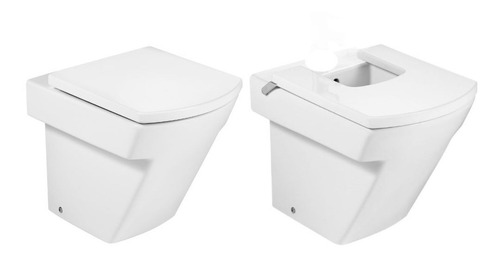 Inodoro Corto Roca Hall + Bidet 