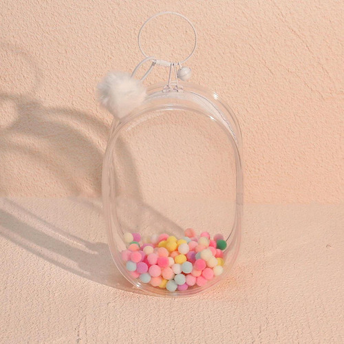Estojo Para Figuras Minúsculas, Mini Bolsa Preto Com Bola