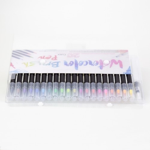 Watercolor Brush Pen Marcador X 20 Punta Pincel Nuwa +regalo