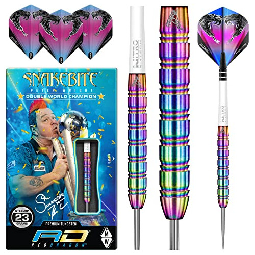 Juego De Dardos De Tungsteno Peter Wright Snakebite Pl1...