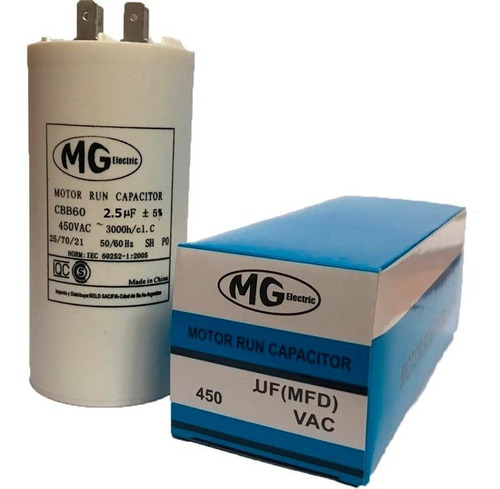Capacitor De Marcha Aire Acondicionado 2.5 Mf 450v 50/60hz