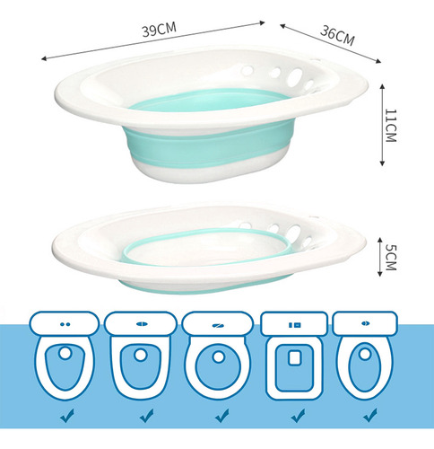 Bacia Banheira Para Banho De Assento/higiene Íntima Lavabo De Enfermería For Bañera De Asiento Portátil Con Aomu