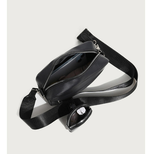 Multifunción Bolsa Para Mujer Bandolera Y Monedero 2 En 1 Color Negro