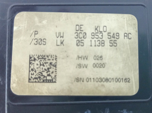 Módulo Sensor Angulo Vw Passat 2.0 2009 A 2010 (Usado)