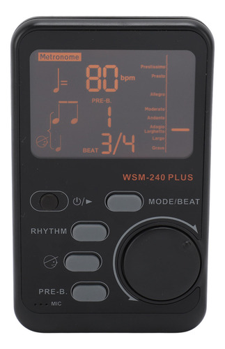 Sintonizador Digital Metronome Wsm 240, A4, 430 A 450 Hz, Si