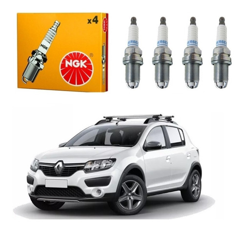 Jogo Velas Ngk Renault Sandero Stepway 1.6 8v 2014