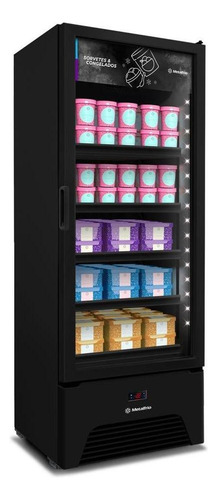 Freezer Expos. Vertical Vf50ah Metalfrio Allblack 581l 220v Cor Preto