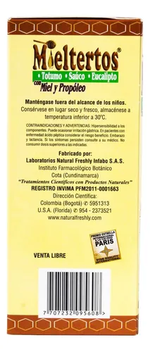 Mieltertos Jarabe | Expectorante Natural | 240 Ml