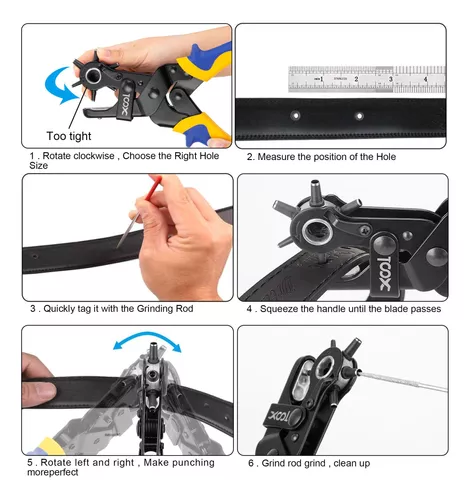 Xool - Sacabocados Para Perforar Cuero, Ideal Para Crear Agu