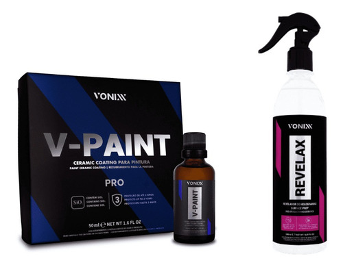 Kit V-paint Revelax Vonixx Vitrificação De Pintura Auto