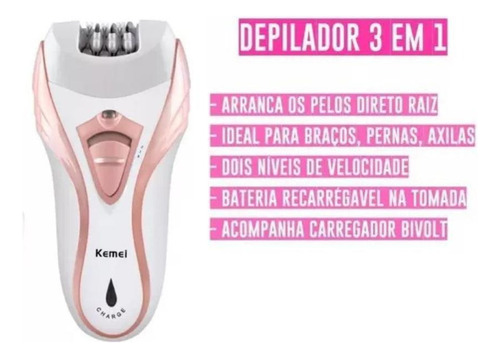 Depilação Sem Dor Com O Depilador Kemei Km-3010