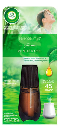 Vaporizador Repuesto Mist Difusor Aroma Renuévate 20ml