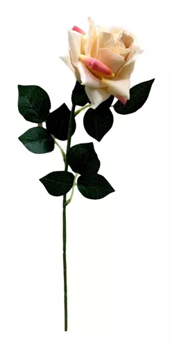 5 Rosas Artificiais Aveludada Para Decoração E Arranjo