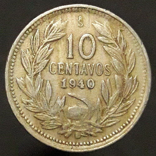 Moneda Chile 10 Centavos 1940 