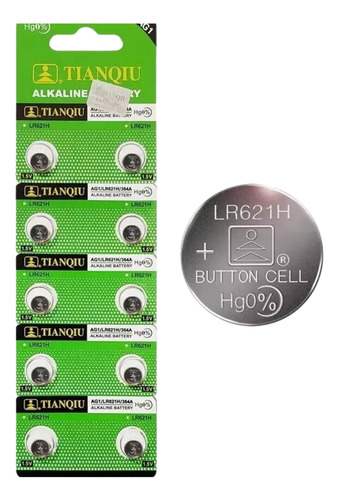 Pilas Ag1 364a Sr621sw Tianqiu Botón Reloj Alcalina Pack 5 P