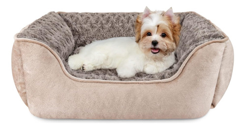 Cama Para Perro Joejoy, Rectangular, Tamaño S, Color Beige