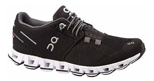 On Women's Cloud Sneakers, Black/white, 5.5 Medium Rfpmb