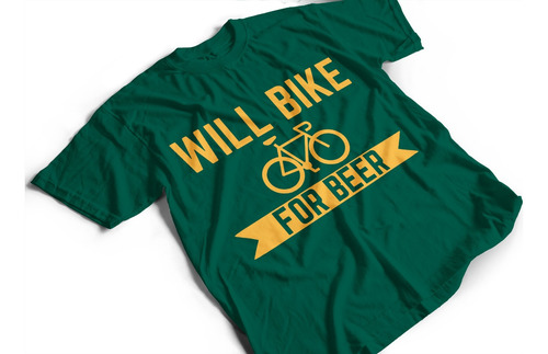 Camiseta Algodón Para Adulto Con Estampado De Bicicleta