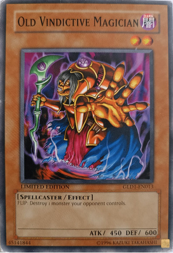 Yugioh! Old Vindictive Magician Gldi-en013 Common 1st Editi