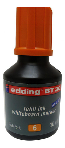 Tinta Edding Bt30 Pizarron Blanco Recargable Por Goteo  30ml Color Naranja