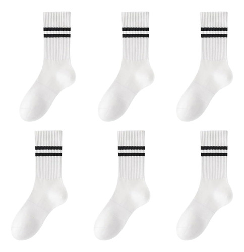 6 Pares Calcetines De Algodón Para Hombre Y Mujer,
