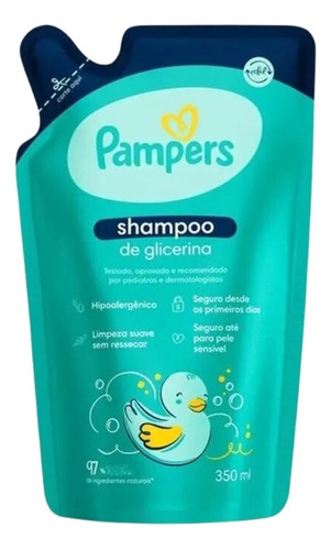  Shampoo Refil Glicerina Pampers 350ml