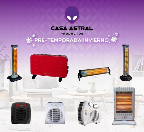 Imagen 2 de 4 de Caloventor Eléctrico Portatil Con Termostato Apto Baño