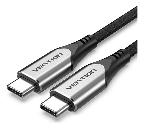 Cabo usb 3.1 Vention TAAHD preto com entrada USB Tipo C saída USB Tipo C