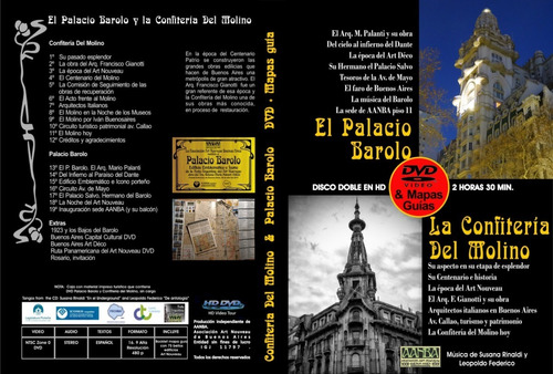 Confitería Del Molino & Palacio Barolo Dvd+mapas Guía Aanba