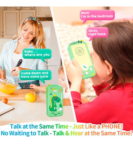Walkie Talkies Para Niños Marca Dinosaurio Modelo Recargable Color