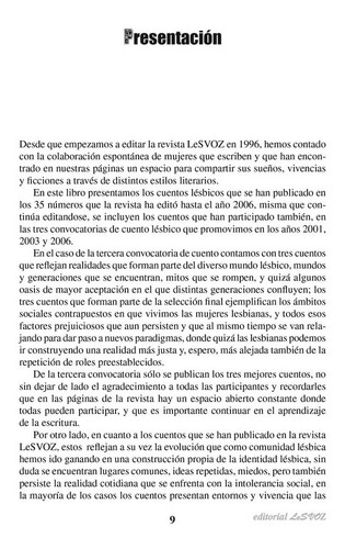 Imagen 3 de 4 de Antología Del Cuento Lésbico, Lesvoz.