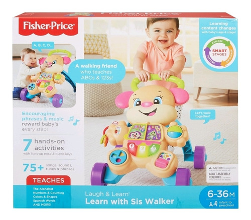 Fisher Price Andadera Perrito Rie Aprende Etapas Español 