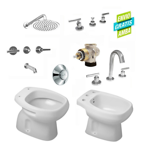 Baño Monaco Roca Inodoro Valvula Bidet Climb Hidromet Cs6492