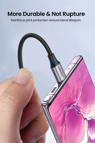 Cable Carga Rapida Ugreen 3a 60w & Datos Usb C - Usb C - 1m