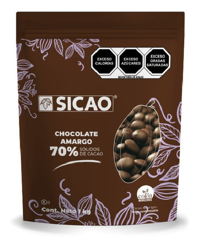 Chocolate Amargo Para Derretir Sicao Barry Callebaut 5kg