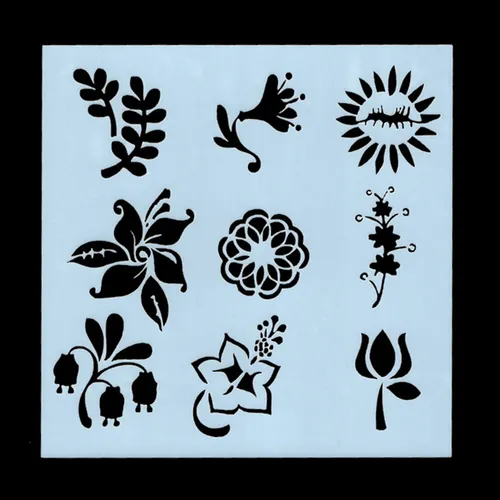 Plantilla De Dibujo De Flores, Molde Con Recorte De Flores,