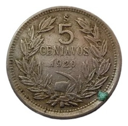 Moneda Chile 5 Centavos 1920 Níquel (x1678