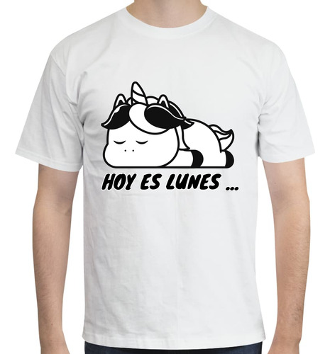 Playera Estampada Moda Unicornio Hoy Es Lunes