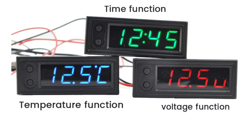Reloj Digital Universal Para Automóviles Con Fecha, 3 En 1,