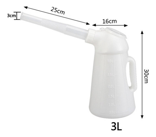 Jarra De Aceite Con Pico, Jarra Medidora De Aceite, 3l